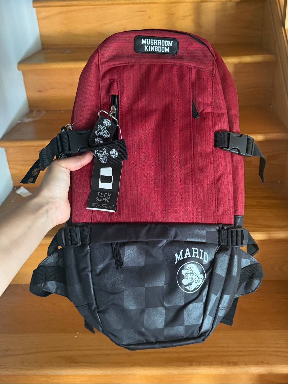 Bioworld Two-Tone Red & Black Mario backpack